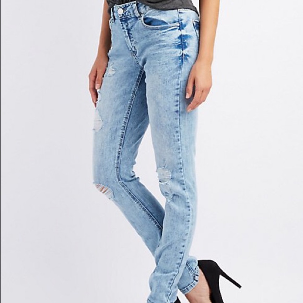 Refuge Skinny Boyfriend Destroyed Jeans Size 10